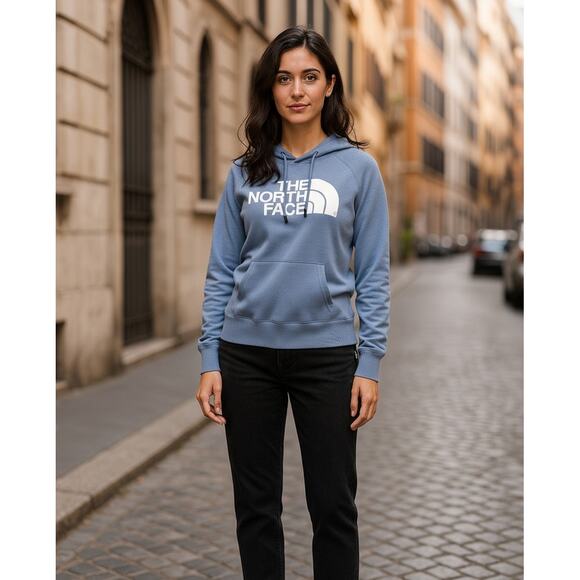 NWOT The North Face Women's Pullover Fleece Hoodie Blue S - Picture 2 of 7